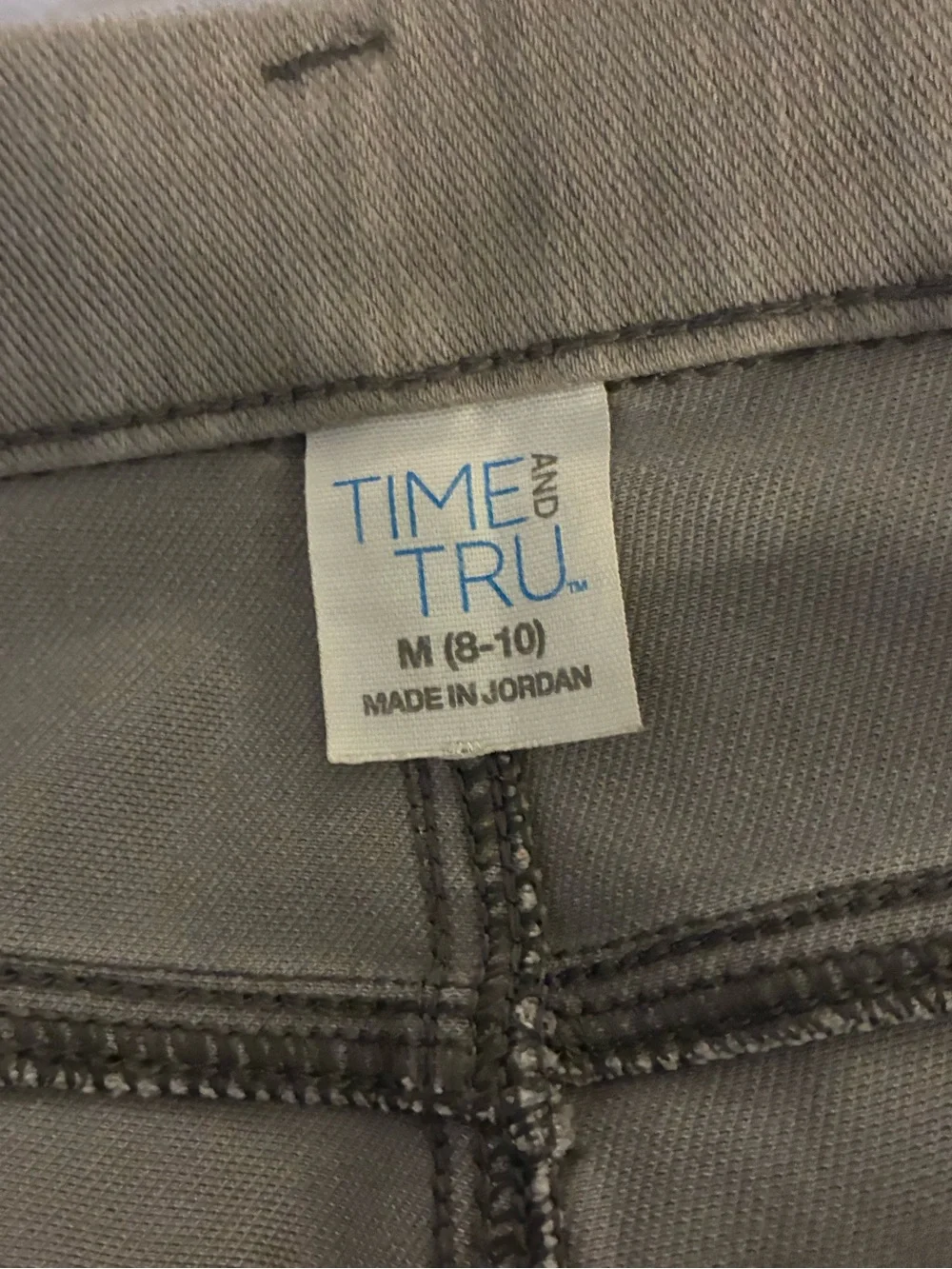 Time and Tru Women's Skinny Jeans in Light Gray